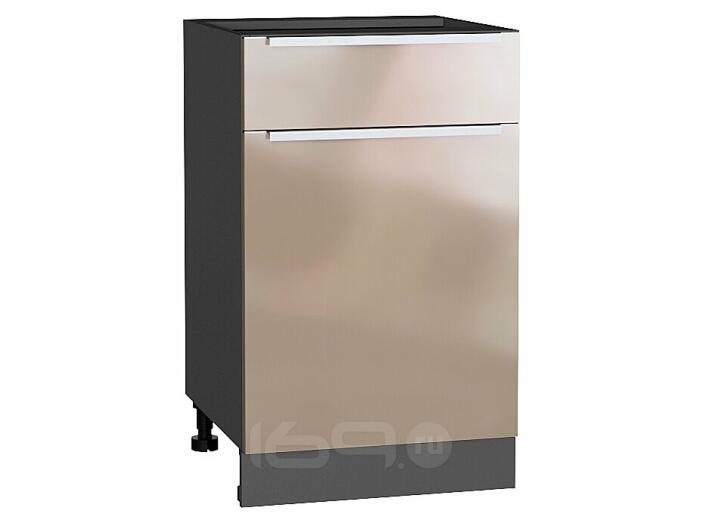 Шкаф нижний с 1-ой дверцей и ящиком Фьюжн Gallant Graphite 816*500*480