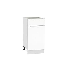 Шкаф нижний с 1-ой дверцей и ящиком Фьюжн Н 401 Brilliant-Белый