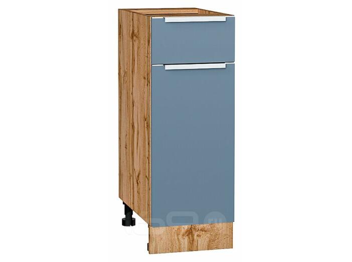Шкаф нижний с 1-ой дверцей и ящиком Фьюжн Silky Blue Дуб Вотан 816*300*480