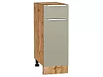 Шкаф нижний с 1-ой дверцей и ящиком Фьюжн Silky Grey Дуб Вотан 816*300*480