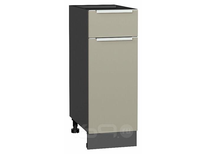 Шкаф нижний с 1-ой дверцей и ящиком Фьюжн Silky Grey Graphite 816*300*480