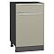 Шкаф нижний с 1-ой дверцей и ящиком Фьюжн Silky Grey Graphite 816*500*480 Шкаф нижний с 1-ой дверцей и ящиком Фьюжн Silky Grey Graphite 816*500*480