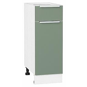 Шкаф нижний с 1-ой дверцей и ящиком Фьюжн Silky Mint Белый 816*300*480