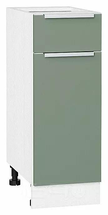 Шкаф нижний с 1-ой дверцей и ящиком Фьюжн Silky Mint Белый 816*300*480