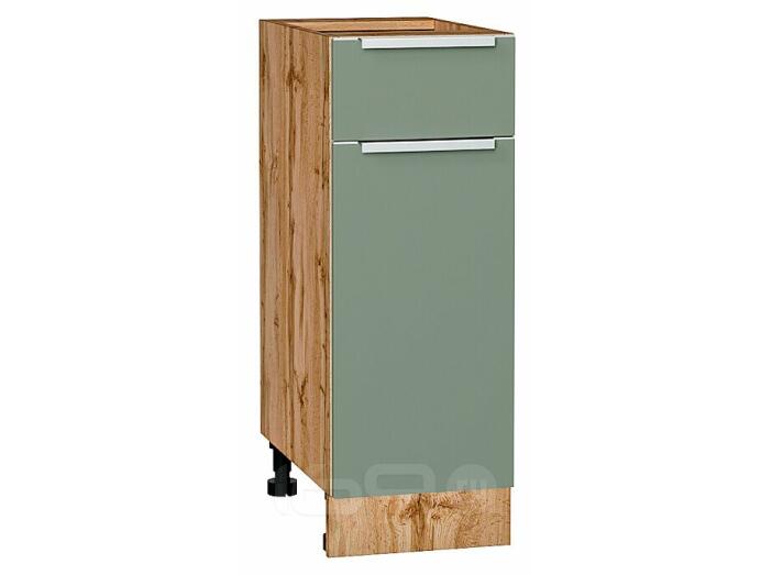 Шкаф нижний с 1-ой дверцей и ящиком Фьюжн Silky Mint Дуб Вотан 816*300*480