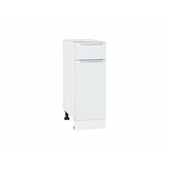 Шкаф нижний с 1-ой дверцей и ящиком Фьюжн Silky White Белый 816*300*480