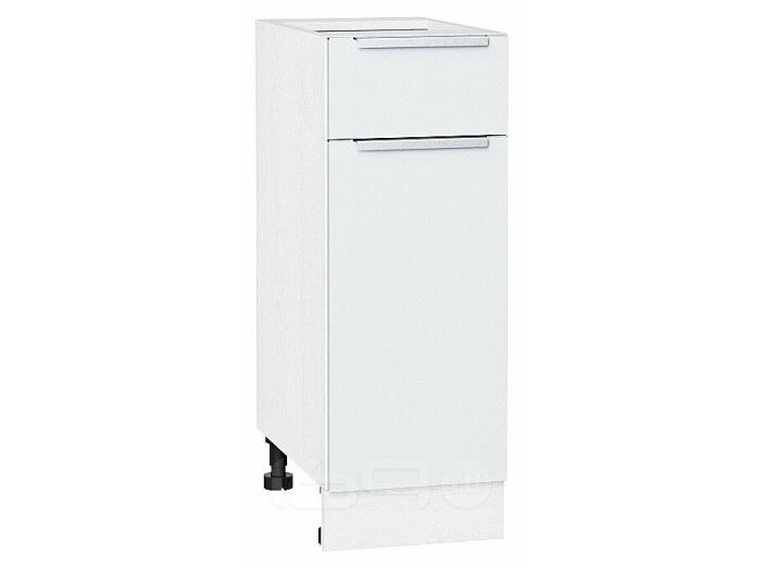 Шкаф нижний с 1-ой дверцей и ящиком Фьюжн Silky White Белый 816*300*480