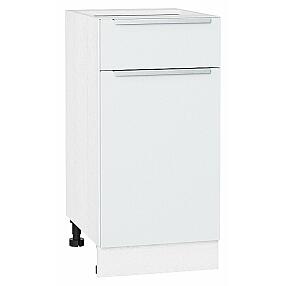 Шкаф нижний с 1-ой дверцей и ящиком Фьюжн Silky White Белый 816*400*480