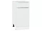 Шкаф нижний с 1-ой дверцей и ящиком Фьюжн Silky White Белый 816*400*480