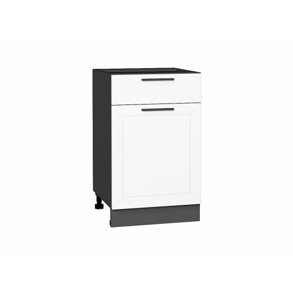 Шкаф нижний с 1-ой дверцей и ящиком Глетчер Айленд Силк Graphite 816*500*478