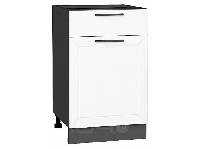 Шкаф нижний с 1-ой дверцей и ящиком Глетчер Айленд Силк Graphite 816*500*478