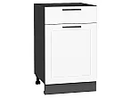 Шкаф нижний с 1-ой дверцей и ящиком Глетчер Айленд Силк Graphite 816*500*478