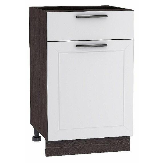 Шкаф нижний с 1-ой дверцей и ящиком Глетчер Гейнсборо Силк Graphite 816*500*478