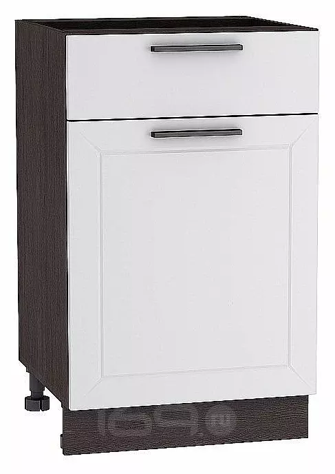 Шкаф нижний с 1-ой дверцей и ящиком Глетчер Гейнсборо Силк Graphite 816*500*478