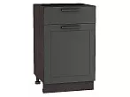 Шкаф нижний с 1-ой дверцей и ящиком Глетчер Маренго Силк Graphite 816*500*478