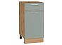 Шкаф нижний с 1-ой дверцей и ящиком Квадро Аквамарин/Дуб Вотан 816*400*481