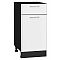 Шкаф нижний с 1-ой дверцей и ящиком Квадро Белый/Graphite 816*400*481