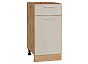 Шкаф нижний с 1-ой дверцей и ящиком Квадро Кашемир/Дуб Вотан 816*400*481
