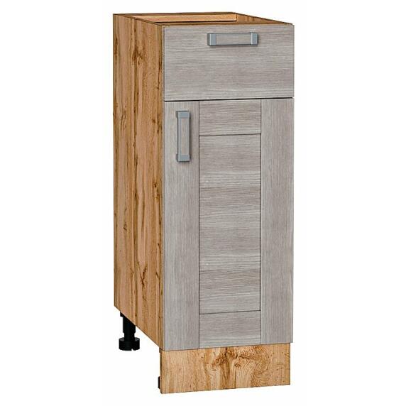 Шкаф нижний с 1-ой дверцей и ящиком Лофт Cappuccino Veralinga Дуб Вотан 816*300*480