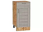 Шкаф нижний с 1-ой дверцей и ящиком Лофт Cappuccino Veralinga Дуб Вотан 816*400*478