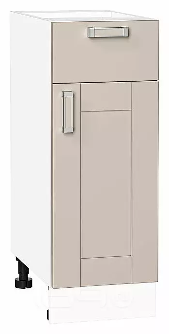 Шкаф нижний с 1-ой дверцей и ящиком Лофт Cream Silk/Белый 816*300*480