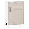 Шкаф нижний с 1-ой дверцей и ящиком Лофт Cream Silk/Белый 816*500*480 Шкаф нижний с 1-ой дверцей и ящиком Лофт Cream Silk/Белый 816*500*480