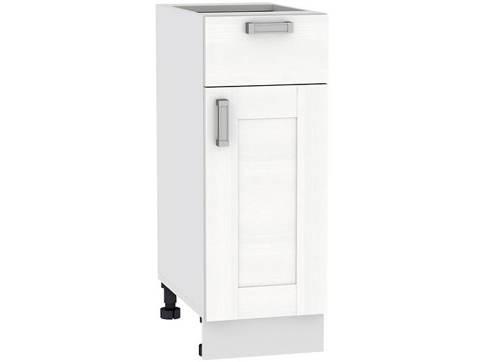 Шкаф нижний с 1-ой дверцей и ящиком Лофт Н 301 Snow Veralinga-Белый