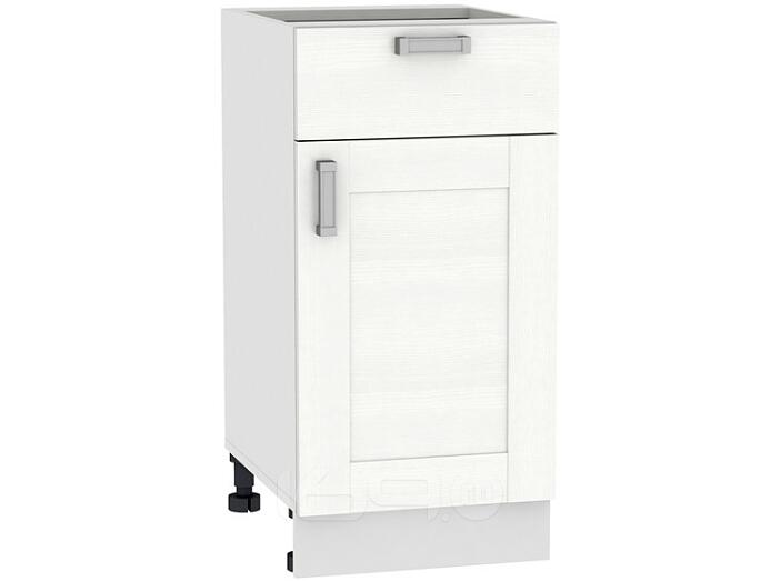 Шкаф нижний с 1-ой дверцей и ящиком Лофт Н 401 Snow Veralinga-Белый