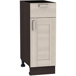Шкаф нижний с 1-ой дверцей и ящиком Лофт Н 301 Cappuccino Veralinga-Венге