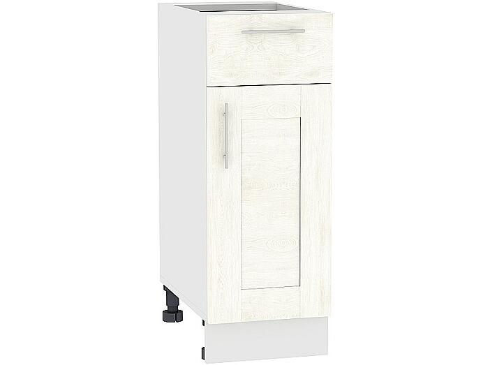 Шкаф нижний с 1-ой дверцей и ящиком Лофт Н 301 Nordic Oak-Белый