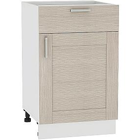 Шкаф нижний с 1-ой дверцей и ящиком Лофт Н 501 Cappuccino Veralinga-Белый