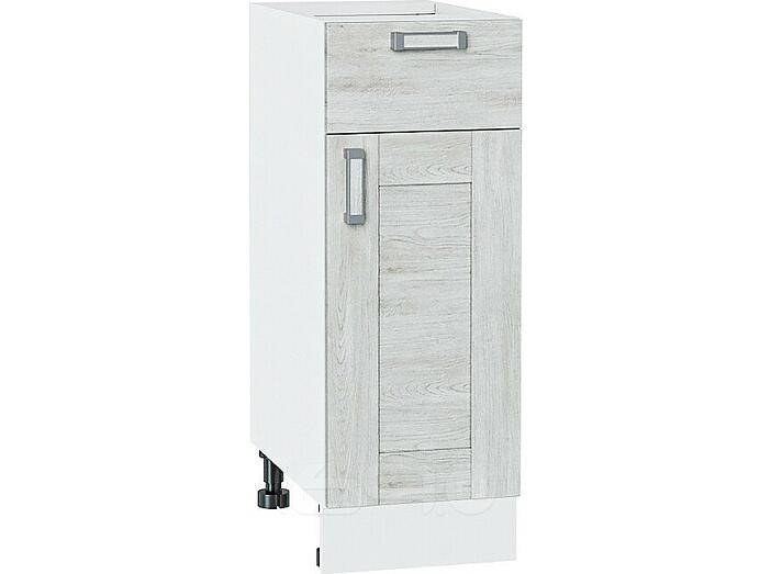 Шкаф нижний с 1-ой дверцей и ящиком Лофт Nordic Oak/Белый 816*300*480