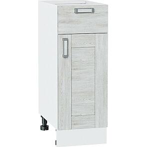 Шкаф нижний с 1-ой дверцей и ящиком Лофт Nordic Oak/Белый 816*300*480