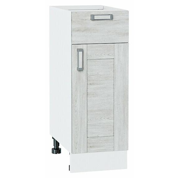 Шкаф нижний с 1-ой дверцей и ящиком Лофт Nordic Oak/Белый 816*300*480
