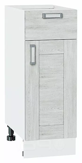 Шкаф нижний с 1-ой дверцей и ящиком Лофт Nordic Oak/Белый 816*300*480
