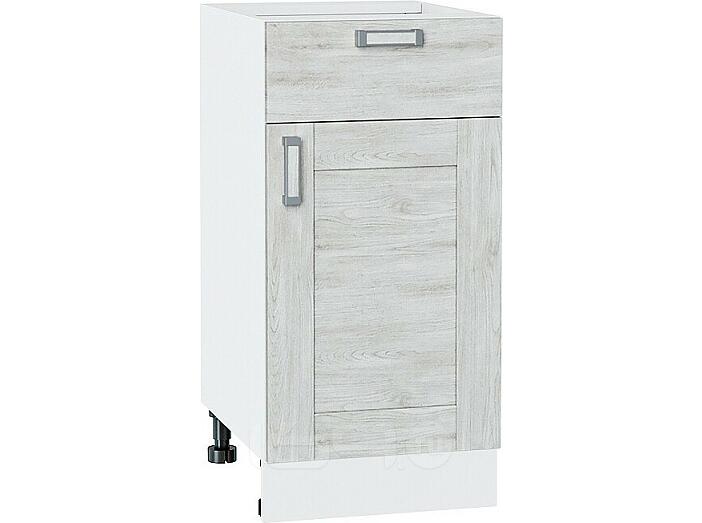 Шкаф нижний с 1-ой дверцей и ящиком Лофт Nordic Oak/Белый 816*400*478