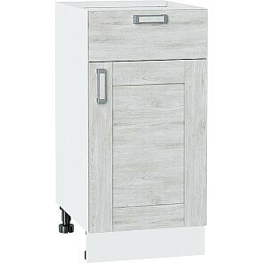 Шкаф нижний с 1-ой дверцей и ящиком Лофт Nordic Oak/Белый 816*400*478