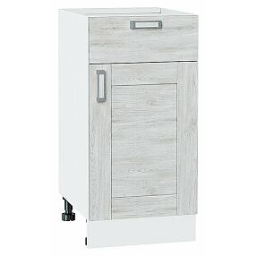 Шкаф нижний с 1-ой дверцей и ящиком Лофт Nordic Oak/Белый 816*400*478