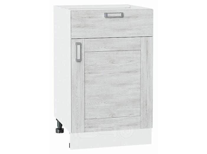 Шкаф нижний с 1-ой дверцей и ящиком Лофт Nordic Oak/Белый 816*500*480