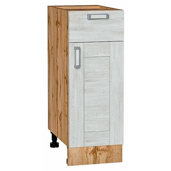Шкаф нижний с 1-ой дверцей и ящиком Лофт Nordic Oak/Дуб Вотан 816*300*480