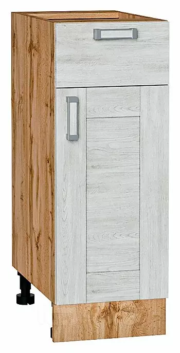 Шкаф нижний с 1-ой дверцей и ящиком Лофт Nordic Oak/Дуб Вотан 816*300*480