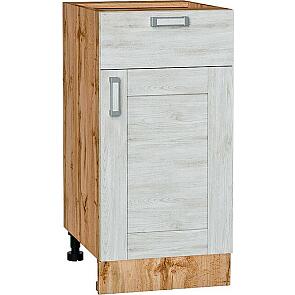 Шкаф нижний с 1-ой дверцей и ящиком Лофт Nordic Oak/Дуб Вотан 816*400*478