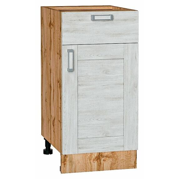 Шкаф нижний с 1-ой дверцей и ящиком Лофт Nordic Oak/Дуб Вотан 816*400*478