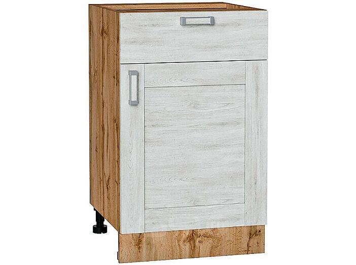 Шкаф нижний с 1-ой дверцей и ящиком Лофт Nordic Oak/Дуб Вотан 816*500*480