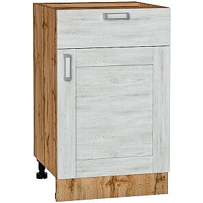 Шкаф нижний с 1-ой дверцей и ящиком Лофт Nordic Oak/Дуб Вотан 816*500*480
