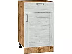 Шкаф нижний с 1-ой дверцей и ящиком Лофт Nordic Oak/Дуб Вотан 816*500*480
