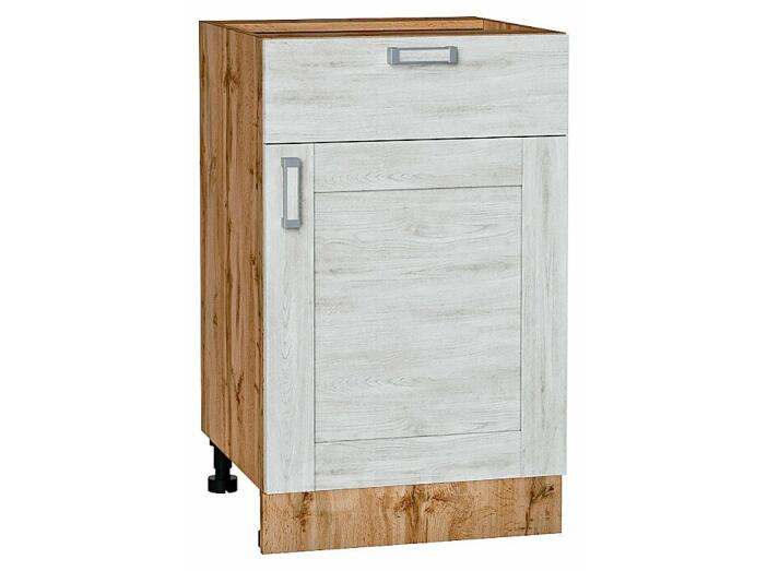 Шкаф нижний с 1-ой дверцей и ящиком Лофт Nordic Oak/Дуб Вотан 816*500*480