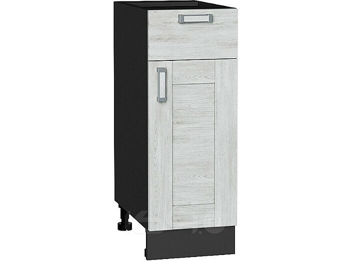 Шкаф нижний с 1-ой дверцей и ящиком Лофт Nordic Oak/Graphite 816*300*480