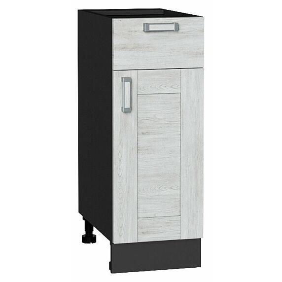 Шкаф нижний с 1-ой дверцей и ящиком Лофт Nordic Oak/Graphite 816*300*480