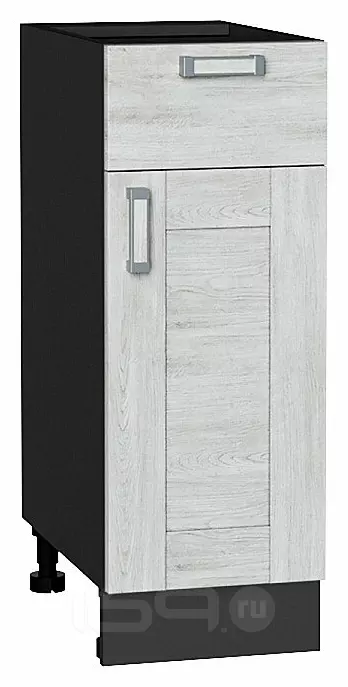 Шкаф нижний с 1-ой дверцей и ящиком Лофт Nordic Oak/Graphite 816*300*480